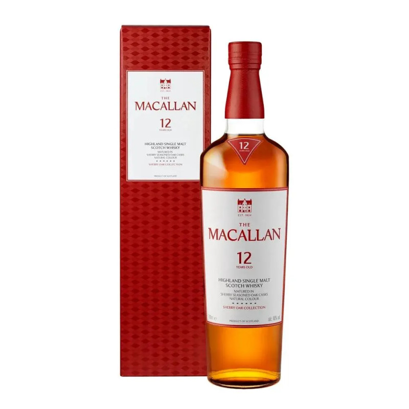 The Macallan 12 Year Old Sherry Matured Single Malt Scotch Whisky 700mL