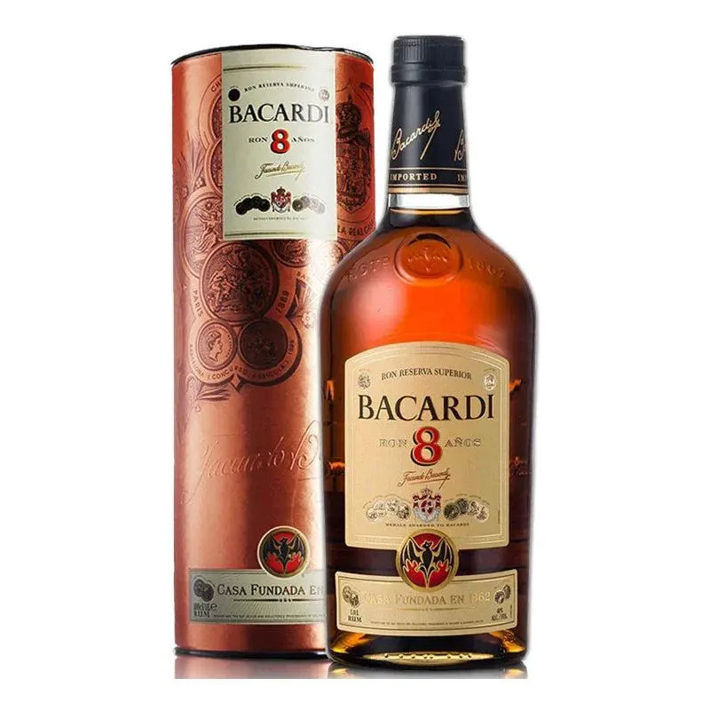 Bacardi Reserva Ocho 8 Year Old Rum 1000mL OLD BOTTLING