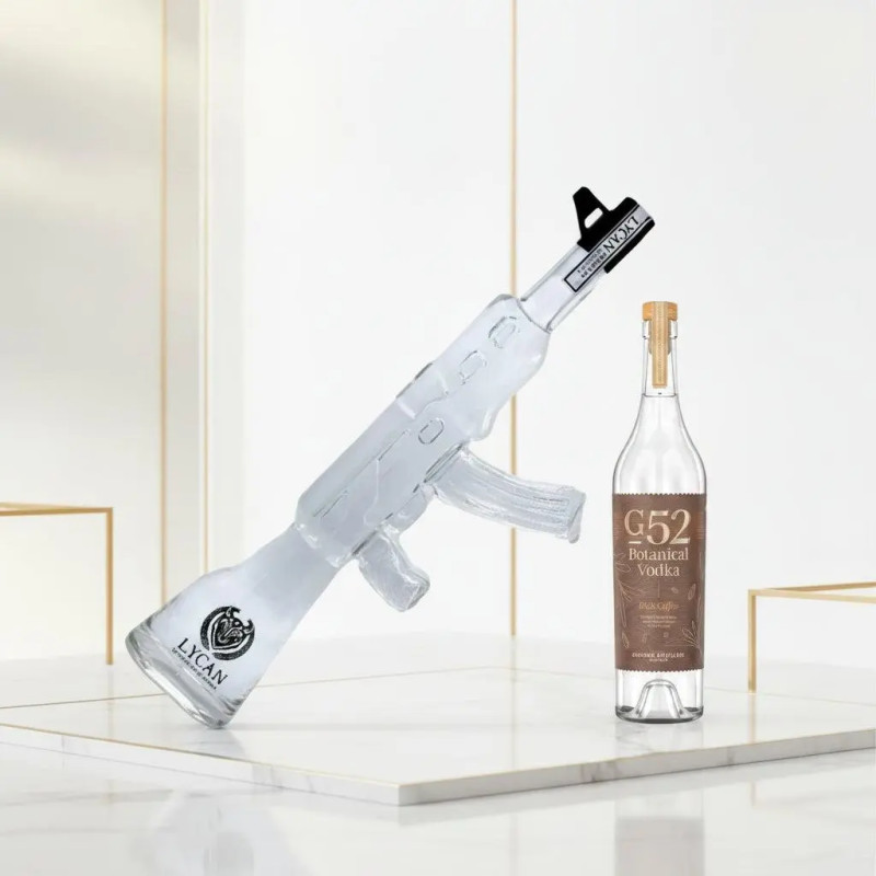 Lycan AK47 Gun Vodka 750mL + Free G52 Rich Coffee Botanical Vodka 700mL — Anniversary Special