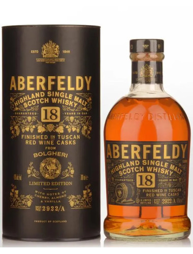 Aberfeldy 18 Year Old Bolgheri Tuscan Cask Finish Single Malt Whisky 700mL