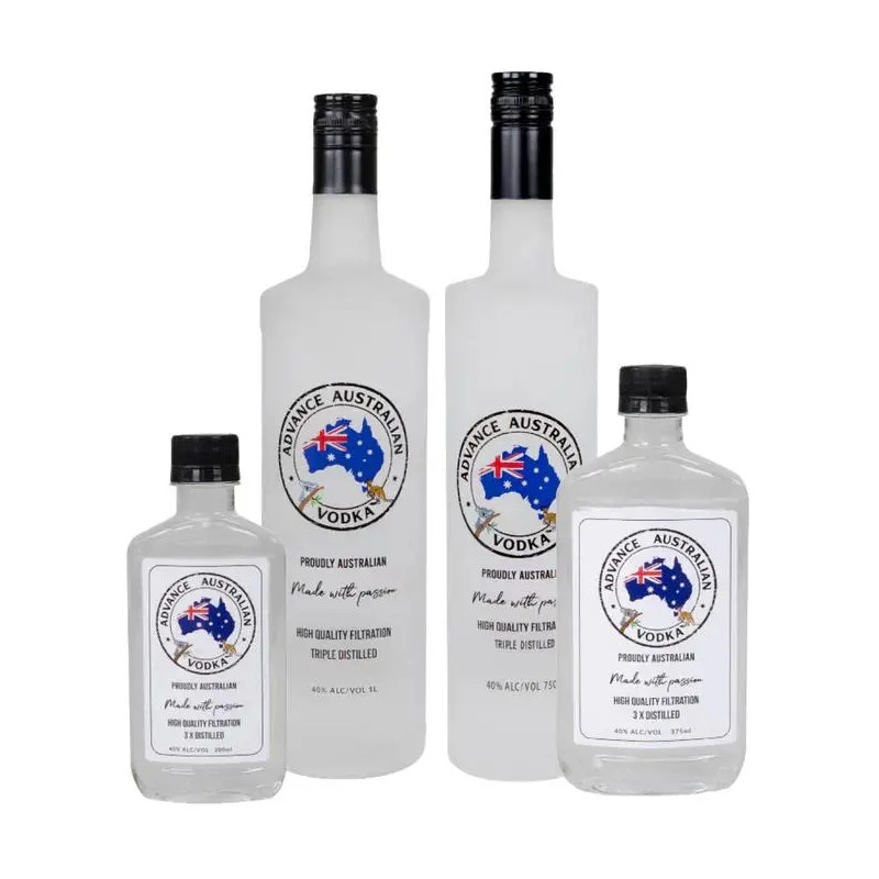 Advance Australia Vodka Complete Set of 4 : 200mL + 375mL + 750mL + 1 Ltr