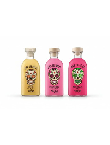 Kick The Rules Cream with Tequila Liqueur 3 X 700mL Mango + Strawberry + Watermelon
