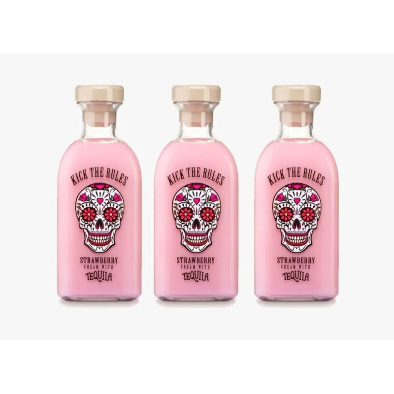 Kick The Rules Strawberry Cream with Tequila Liqueur 3X700mL