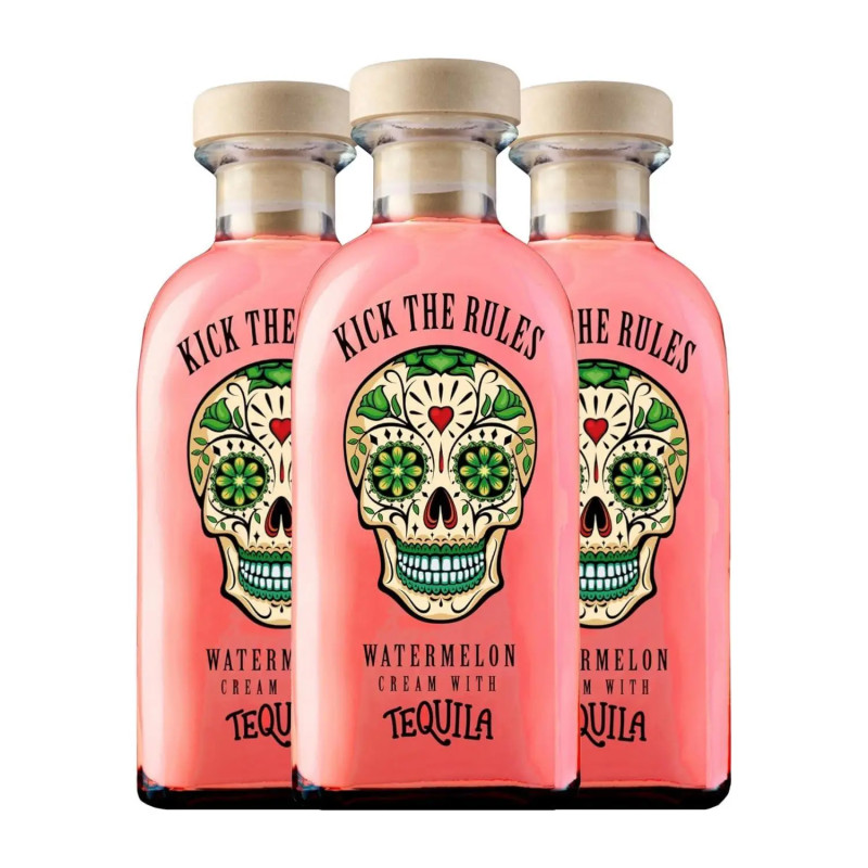 Kick The Rules Watermelon Cream with Tequila Liqueur 3X700mL