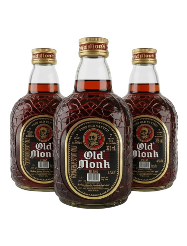 Old Monk Rum 375mL X 3 Bottles Bundle