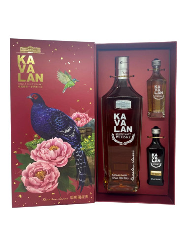 Kavalan Native Species 'Mikado Pheasant' Classic Single Malt Taiwanese Whisky Gift Set