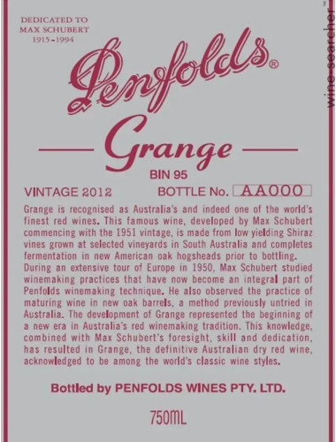 Penfolds - Grange - 2012