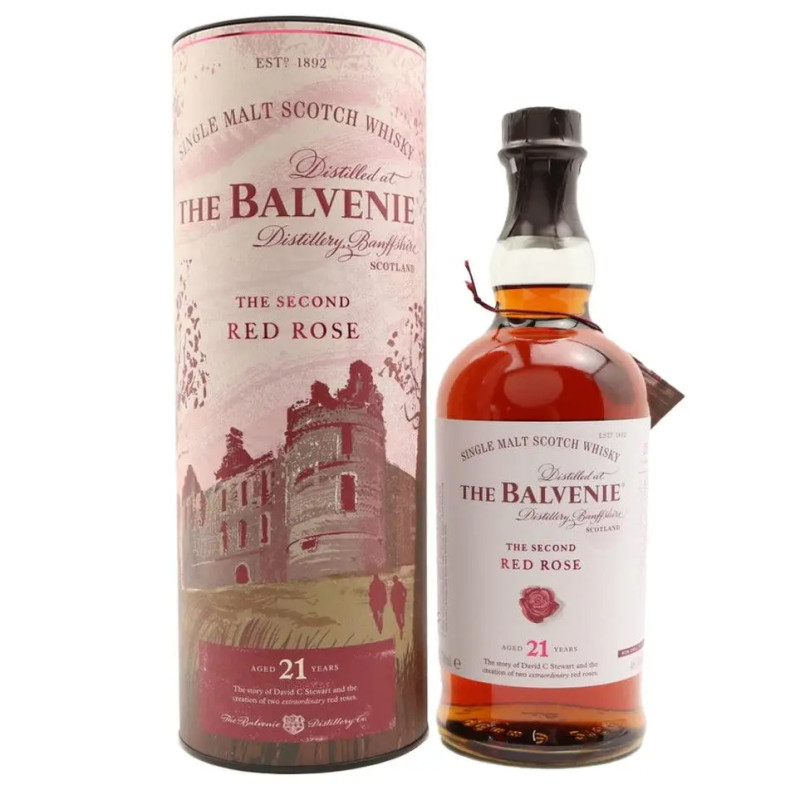 The Balvenie 21 Year Old The Second Red Rose Single Malt Whisky 700mL Rare