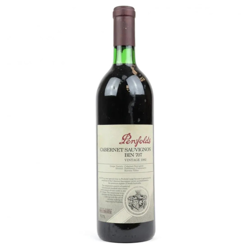 Penfolds Bin 707 Cabernet Sauvignon 1992 Magnum presentation box