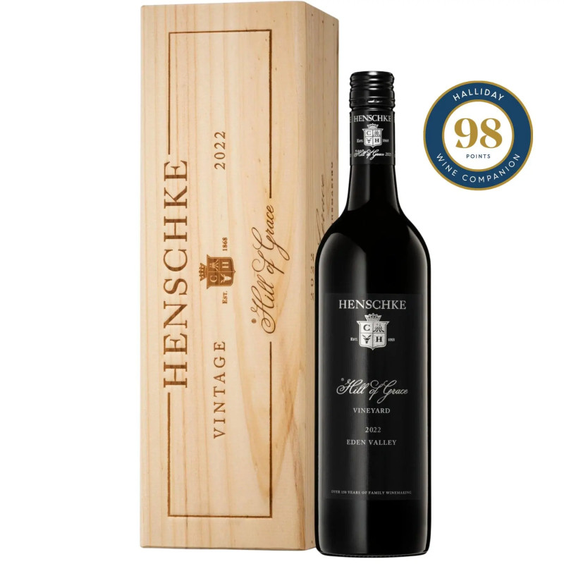 Henschke Hill Of Grace Shiraz 2022 Wooden Gift Box 750ml