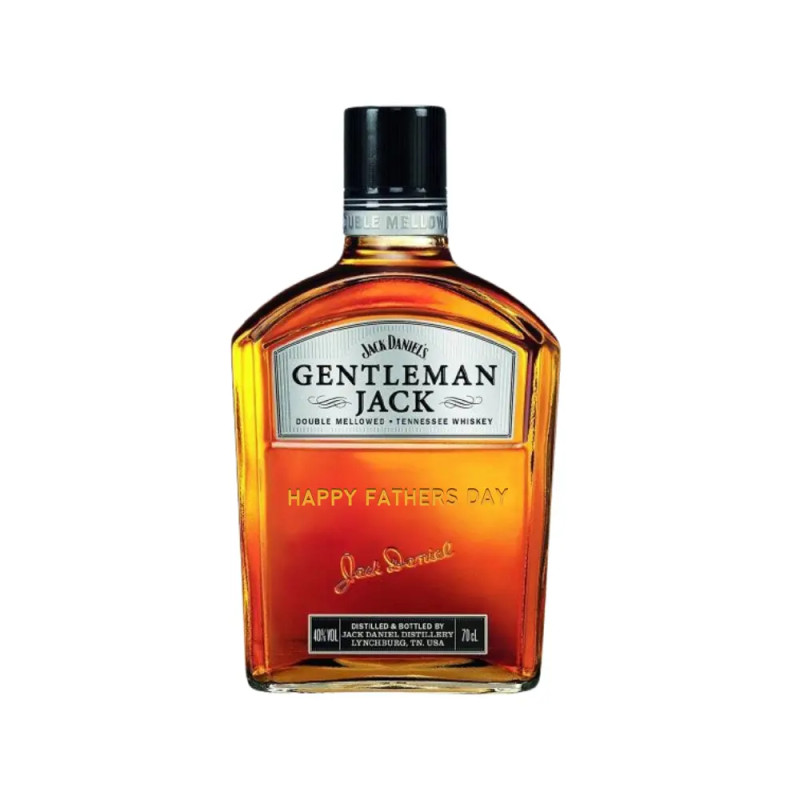 FATHERS DAY : Jack Daniel's Gentleman Jack - With Personalised Engraved Message.
