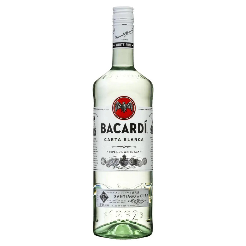 Bacardi Carta Blanca Rum (white) 1L
