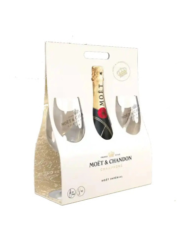Moet & Chandon NV Glass Gift Pack 750ml