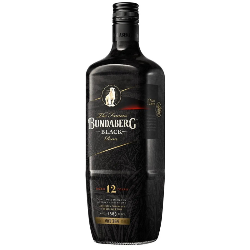 Bundaberg Black Aged 12yo Rum Vat #244 1L Bottle Number #18696