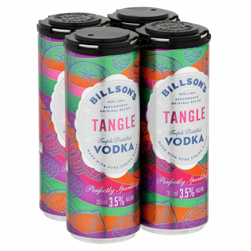 Billson's Tangle Vodka 4 Pack