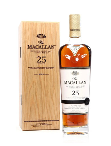 Macallan 25yo 700ml annual 2021 release in timber box