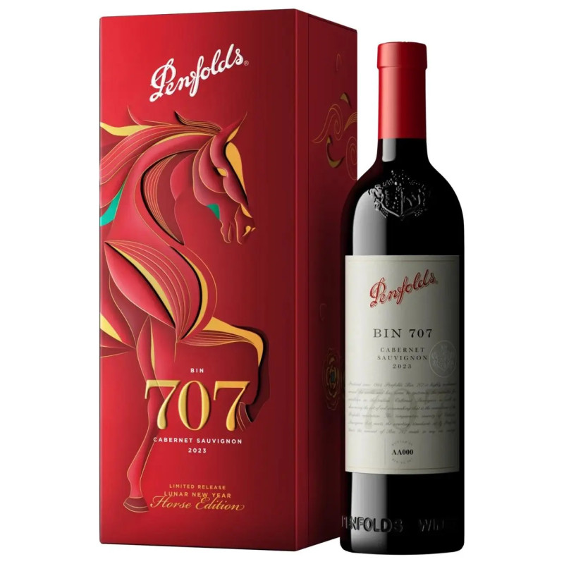 Penfolds Bin 707 Cabernet Sauvignon 2023 750mL Lunar New Year Gift Box
