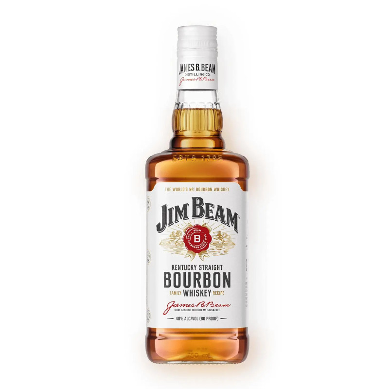 Jim Beam White Label Bourbon 1L Bottle