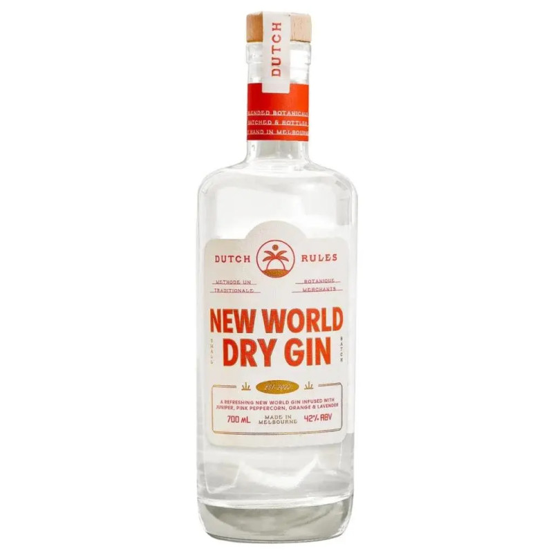 New World Dry Gin Dutch Rule Melbourne 700ml