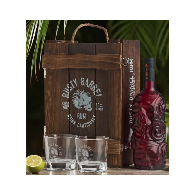 Rusty Barrel Rum Gift pack Gt 700ml