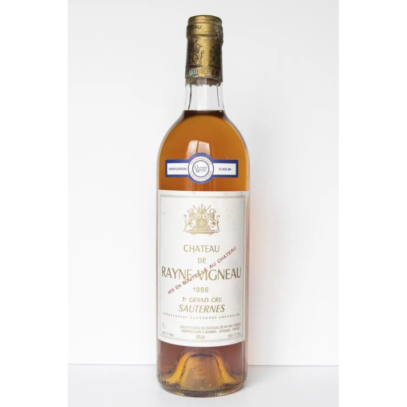 Chateau de Rayne Vigneau Sauternes 1986