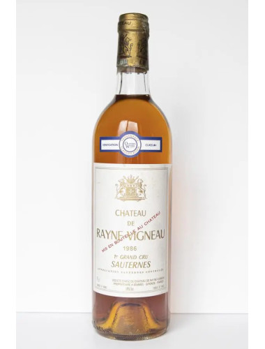 Chateau de Rayne Vigneau Sauternes 1986