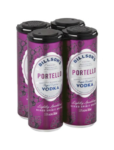 Billson's Vodka Portello 4x355ml