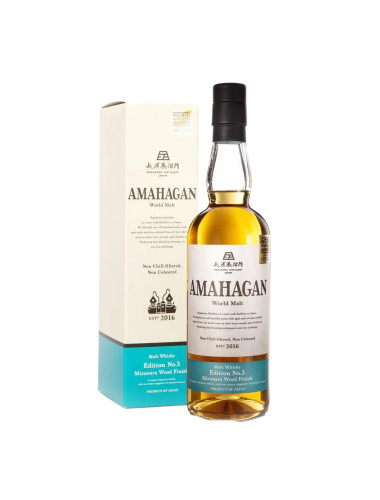 Amahagan World Malt No. 3 Mizunara Wood Finish Whiskey 700ml