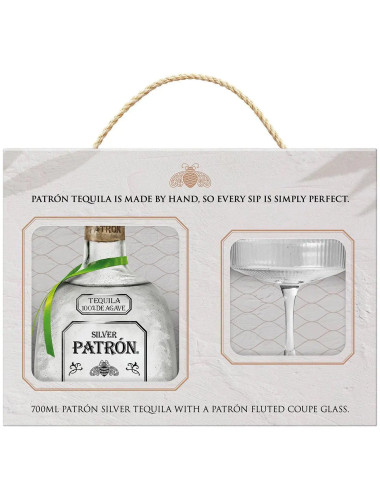 Patron Silver Tequila & Glass Coupe Gift Pack