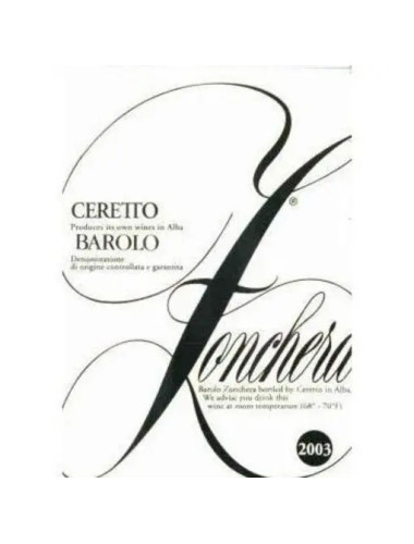 Ceretto Zonchera Barolo 2003