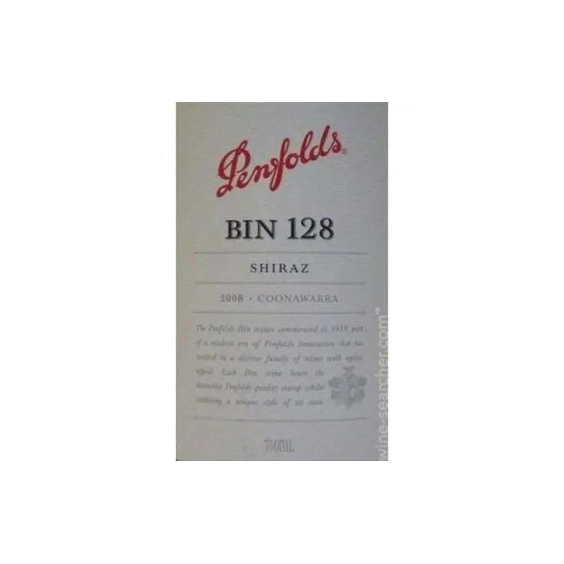 Penfolds Bin 128 Coonawarra Shiraz 2008