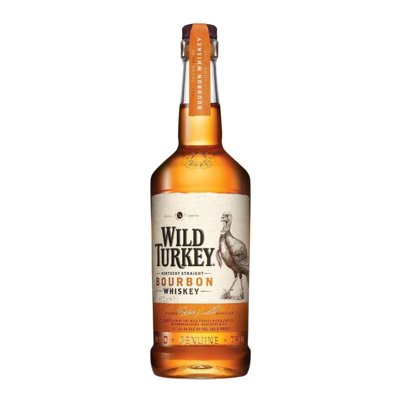 WILD TURKEY 86.8 PROOF 43.4% BOURBON WHISKEY (NOW COMES IN 40.5% & 81 PROOF)