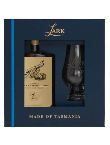 Lark Rum and Sherry and Glass 100ml Gift Pack