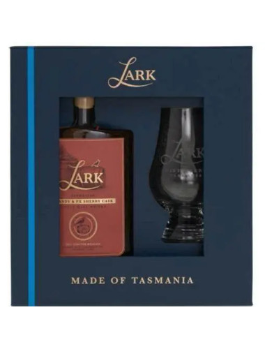 Lark Brandy and Sherry and Glass Gift Pack 100ml
