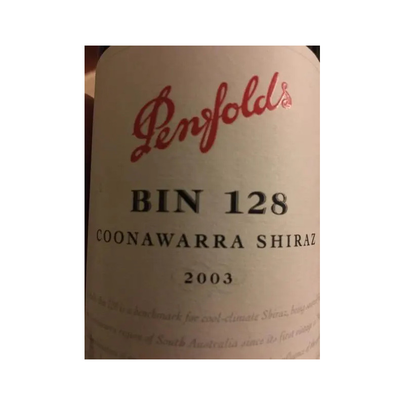 Penfolds Bin 128 Coonawarra Shiraz 2003