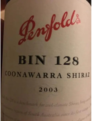 Penfolds Bin 128 Coonawarra Shiraz 2003