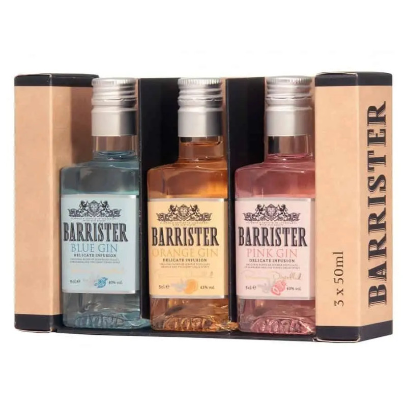 Barrister Gin Gift Pack 50Ml X 3