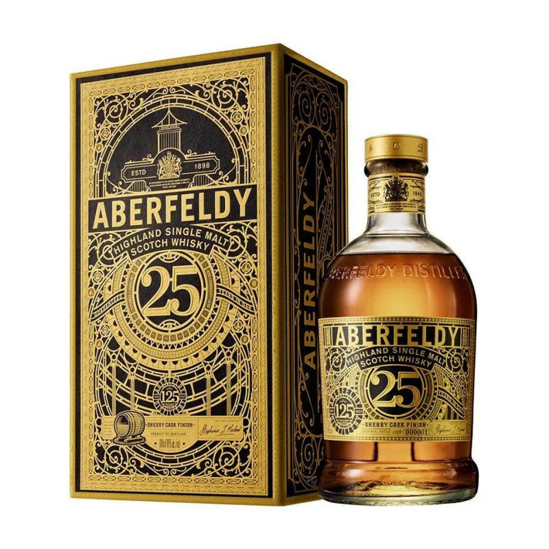 Aberfeldy 25 Year Old Sherry Cask Finish Single Malt Scotch