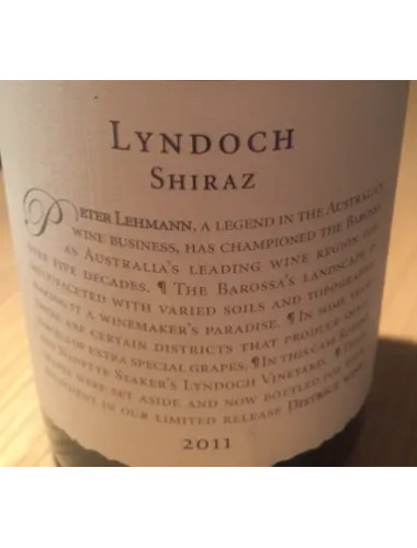 Peter Lehmann Lyndoch Shiraz 2011