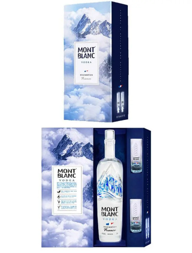 MONT BLANC VODKA WITH 2 GLASS GIFT BOX