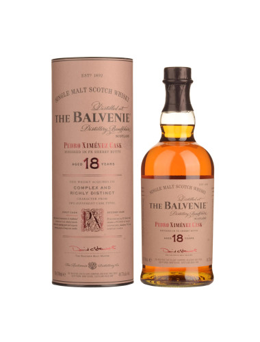 Balvenie 18 Year Old Pedro Ximenez Sherry Cask Single Malt Scotch Whisky 700mL