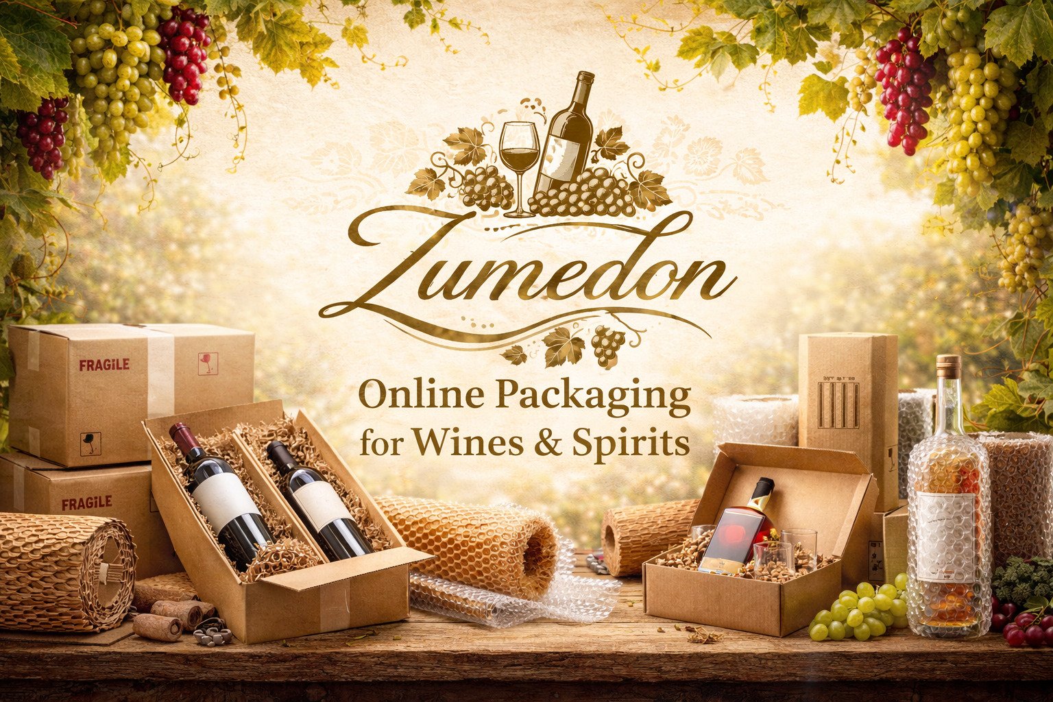 Zumedon Online Wine & Spirits Packaging