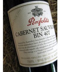 Penfolds Bin 407 Cabernet Sauvignon 1996 750ml